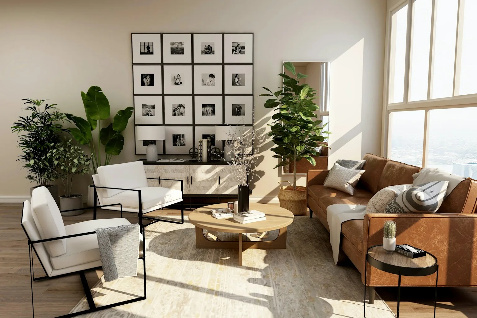 Carefully designed contemporary living space